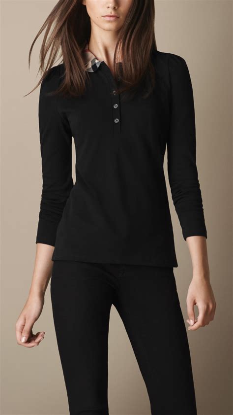 burberry longsleeve black|burberry long sleeve women us.